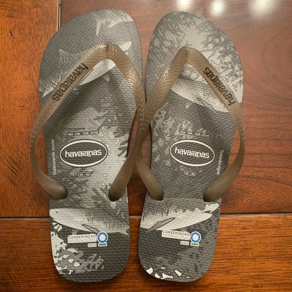 Havaianas Mens Flip Flops Tiger Shark Conservation - Picture 1 of 3